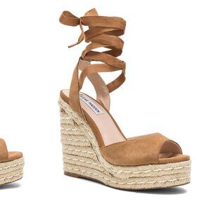 Steve Madden Tan Suede Espadrille Wedge Sandals
